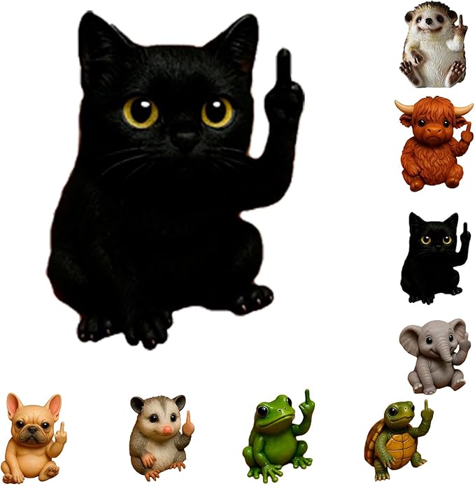 Fun Mini Middle Finger Animal Statue