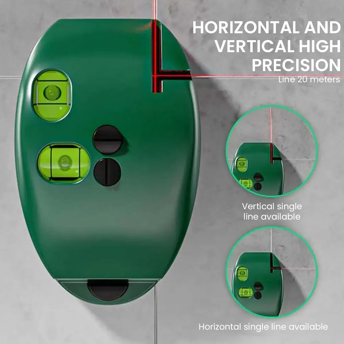 🎁90° Red & Green Self-Leveling Laser Level for Construction