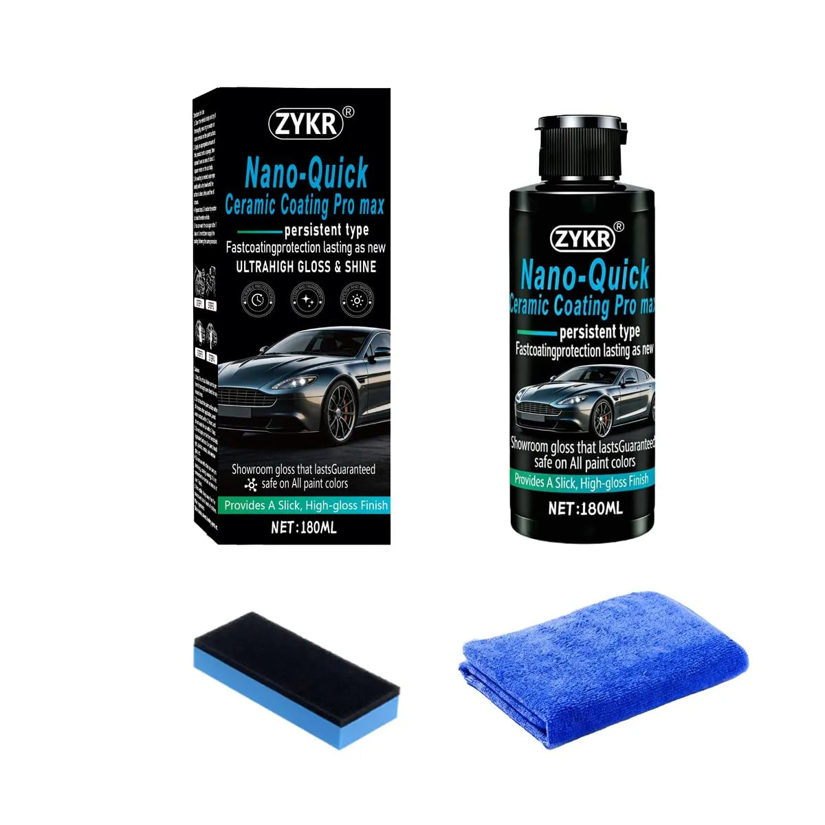 🎁Nano Ceramic Car Coating – High Gloss Hydrophobic Paint Sealant