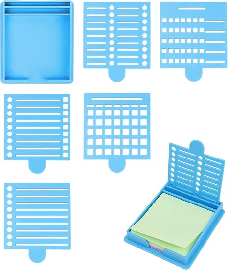 Sticky Note Stencil and Holder with Five Different Stencil