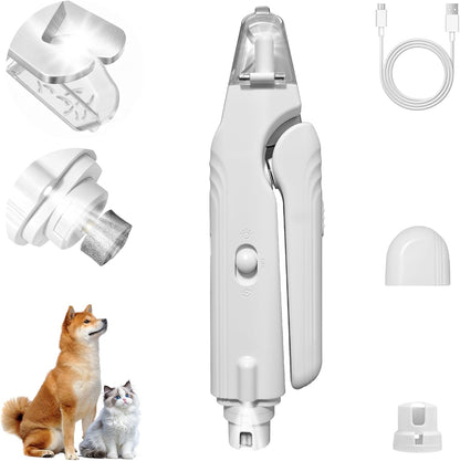 ❤️2-in-1 LED Pet Nail Clipper & Grinder – Rechargeable Safety Trimmer
