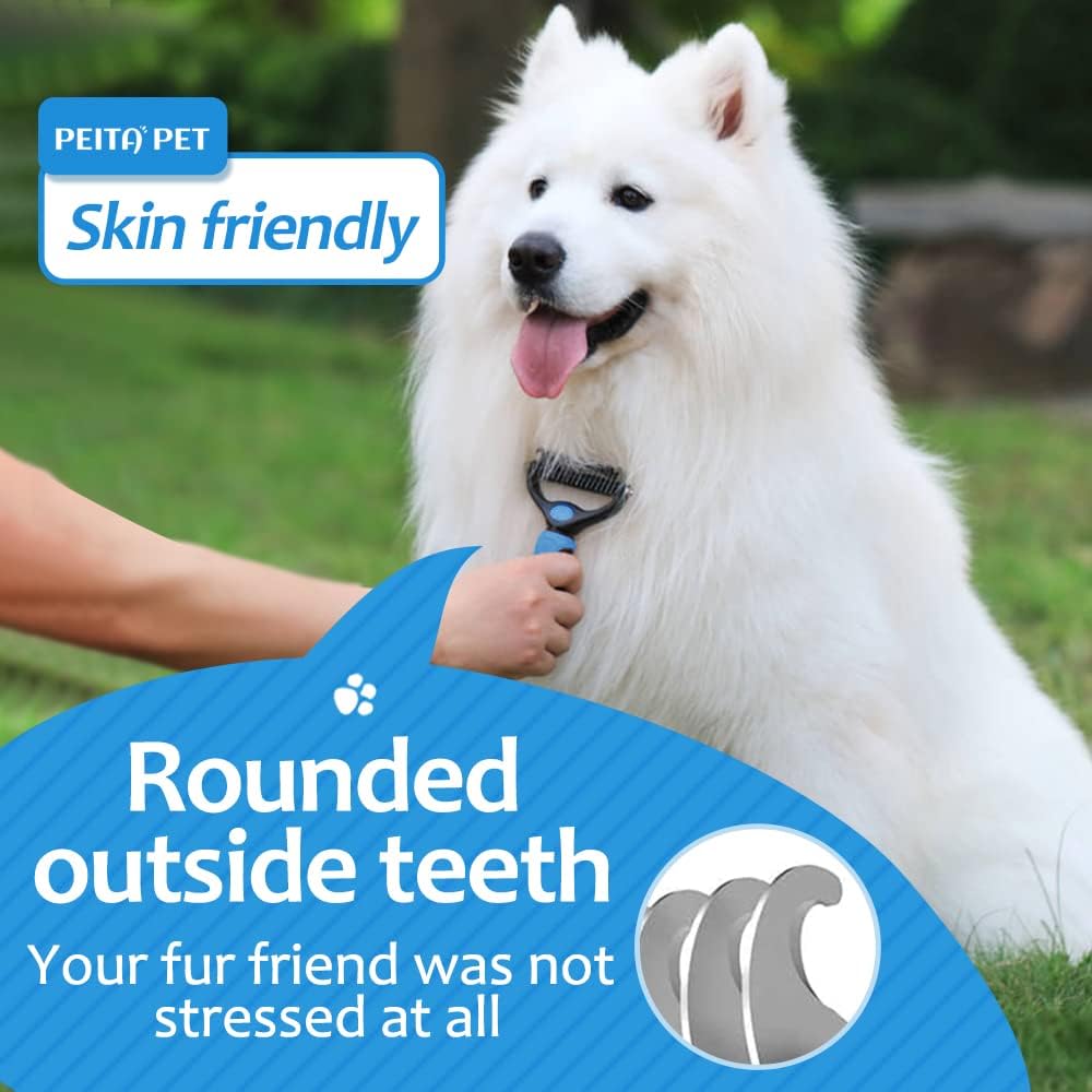 ❤️2-in-1 Undercoat Rake & Deshedding Brush for Dogs & Cats