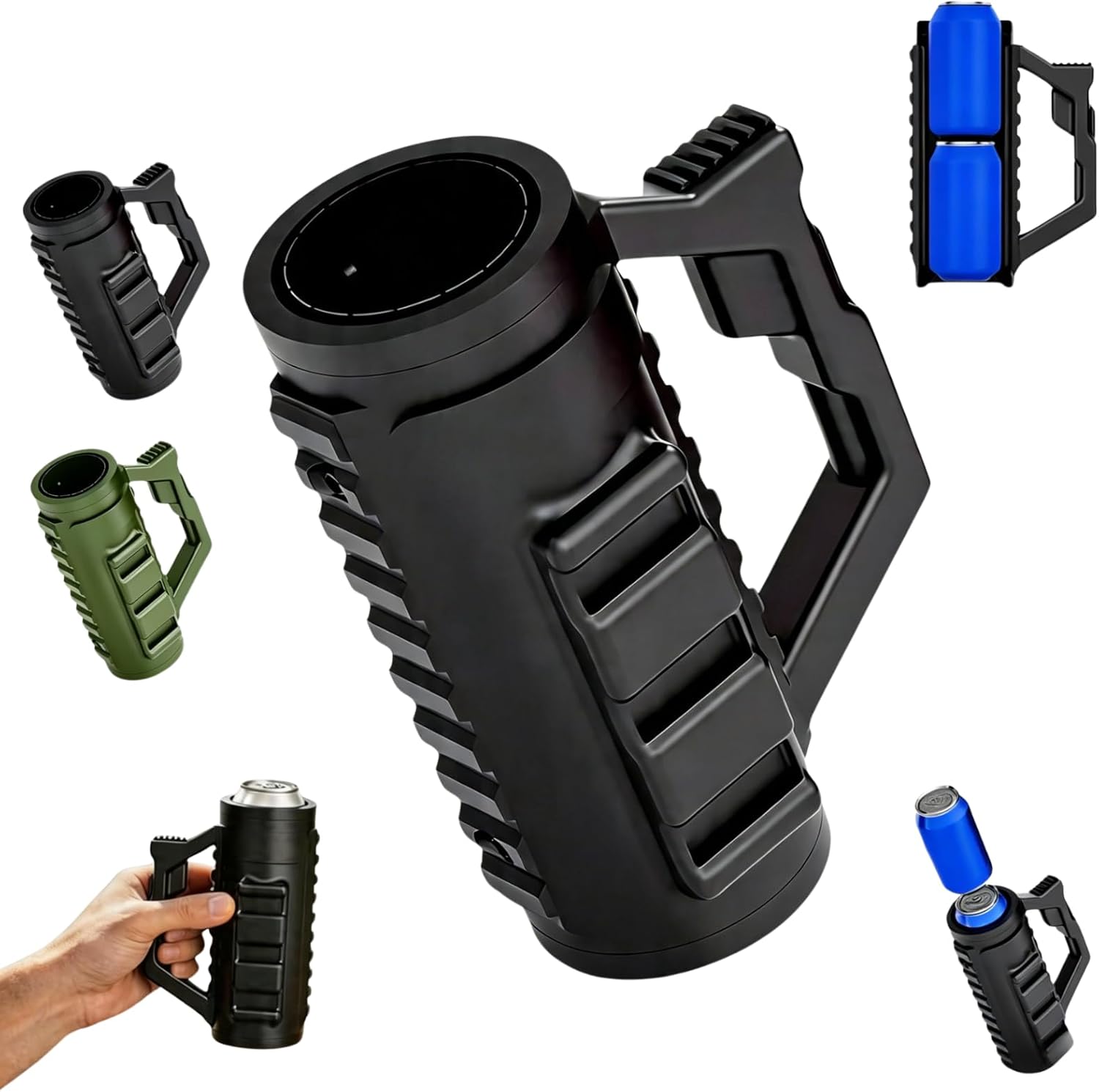 Tactical Assault Beer Can Holder – Double Can Reload Koozie for Tailgating & Outdoor Fun 🍻🔥