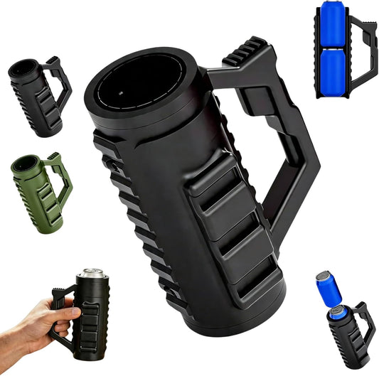 Taktischer Bierdosenhalter – Doppelter Dosen-Nachlade-Koozie für Tailgating & Outdoor-Spaß 🍻🔥