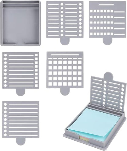 Sticky Note Stencil and Holder with Five Different Stencil