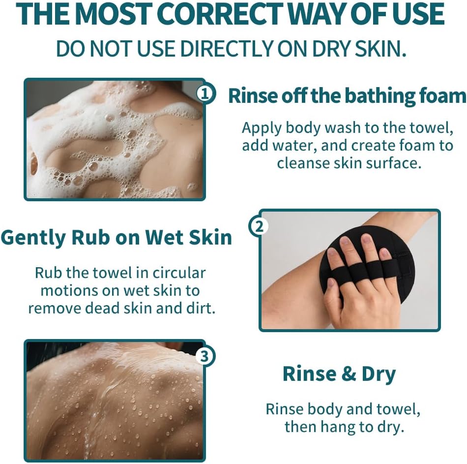 4 Counts Soft Rubber Shower Scrubber