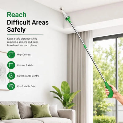 🎁32.7-Inch Foldable Spider &amp; Bug Catcher With Long Handle