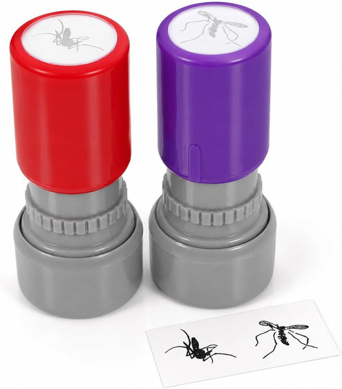 2 Pcs Mosquito Stamp Prank Self Inking Stamps