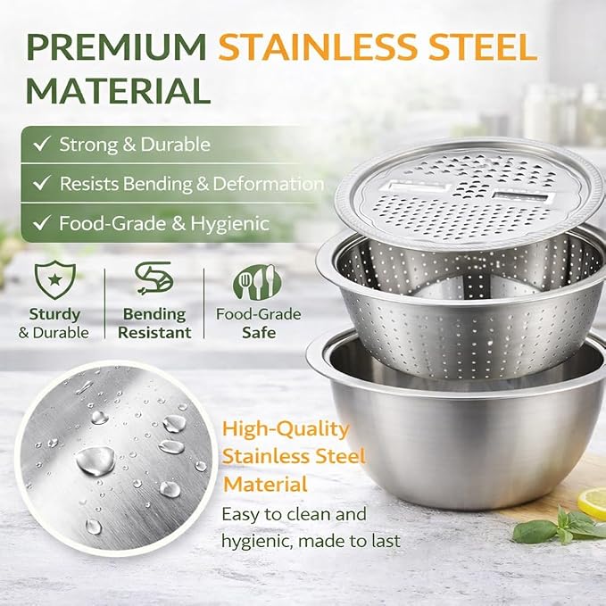 6-in-1 Stainless Steel Colander Set