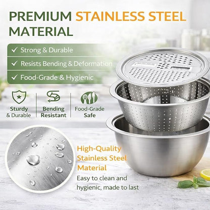 6-in-1 Stainless Steel Colander Set