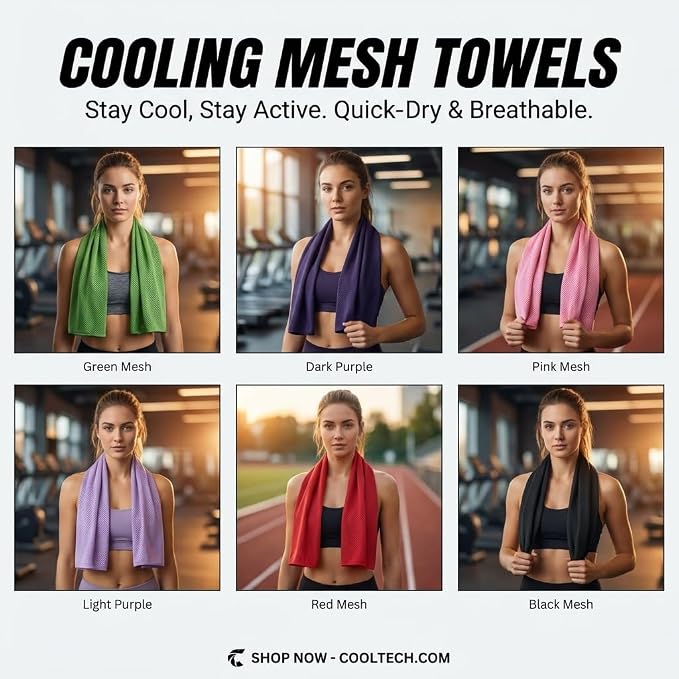 Soft Cooling Towel, Breathable Quick Dry Ice Towel