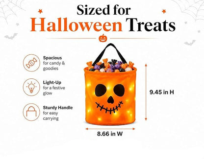 Light-Up Halloween Candy Bucket Set