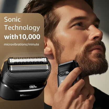 🎁 Father's Day Gift for Dad – Compact Titanium Electric Shaver for Home & Travel