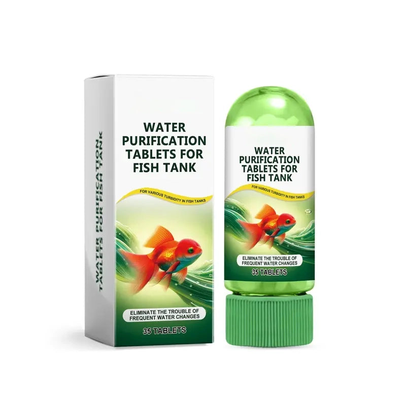 🐠  Aquarium Water Purification Tablets – Aquarium Water Clarifier • Algae Remover • Deodorizing Fish Tank Cleaner • Crystal Clear Water Treatment Tablets 💧✨