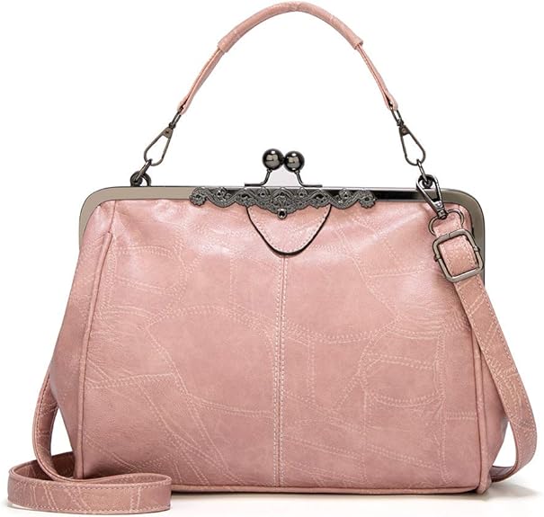 💼2026 New Kattee Elegant Waterproof Women's Leather Kiss-Lock Tote Handbag