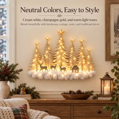 🎁Lighted Christmas Woodland Forest Wall Decor