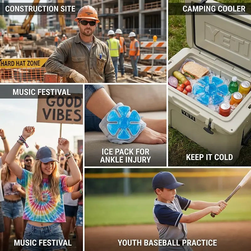 ❄️Reusable Cooling Gel Ice Packs for Hard Hats & Caps