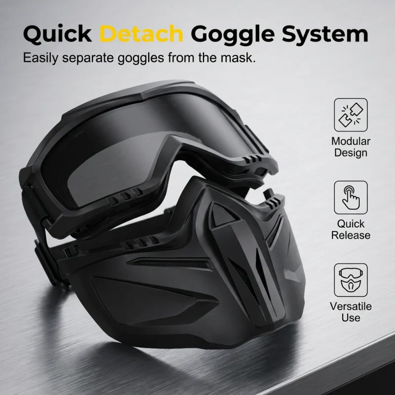 🔍 Anti-Fog Full-Face Goggle – High-Definition Lenses for Snow Sports