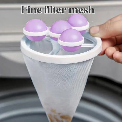 3 Counts Washing Machine Filter Bag | Reusable Floating Hair Catcher Mesh for Laundry Washer