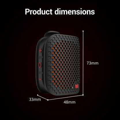 Portable Clip-On Bluetooth Speaker – Ultra-Light Wearable Sound with IPX7 Waterproof Protection