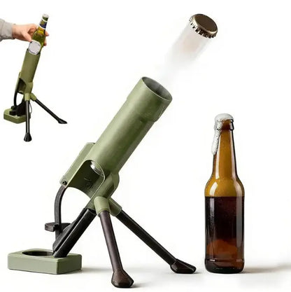 Beer Bottle Mortar Opener – Tactical Cap Launcher & Desktop Beer Opener