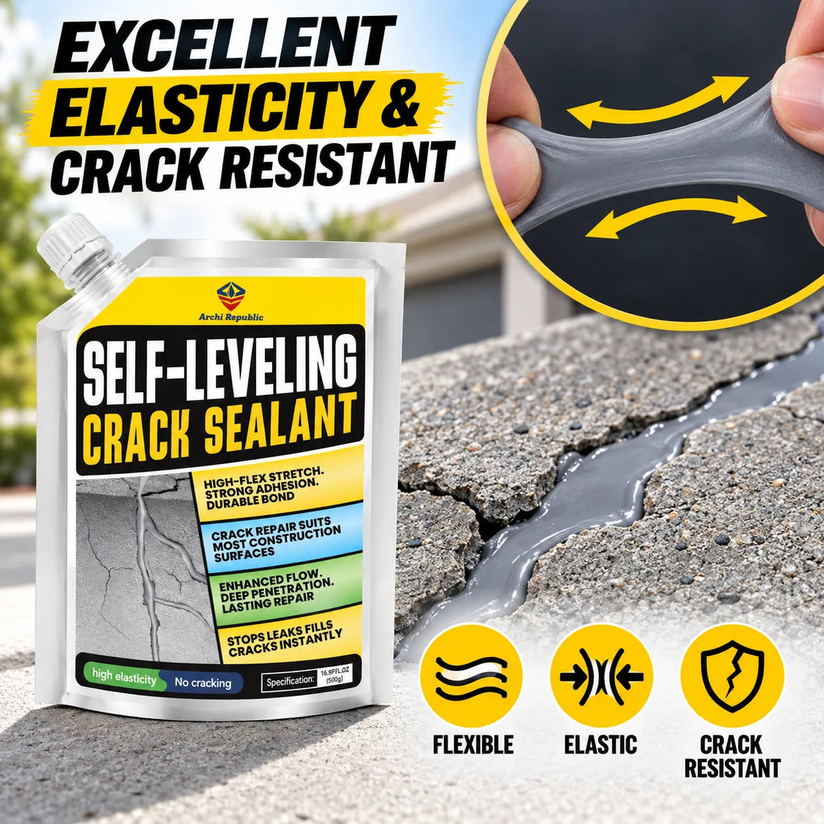 Professional Concrete Crack Filler & Sealant