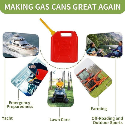 Upgraded Gas Can Spout Replacement Kit – Flexible Leak-Resistant Fuel Nozzle for Most 1–10 Gallon Cans