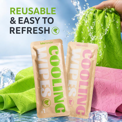 10PCS Menthol Cooling Towel – Extra-Large Reusable Cooling Wrap for Sports, Travel, Outdoor Adventures & Hot Weather