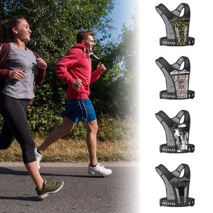 🎁Hands-Free Reflective Running Vest with Multi-Pocket Storage
