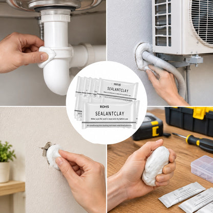 🎁6PCS Moldable Sealant Repair Clay – Fast-Drying Waterproof Gap Filler & Pipe Sealing Putty