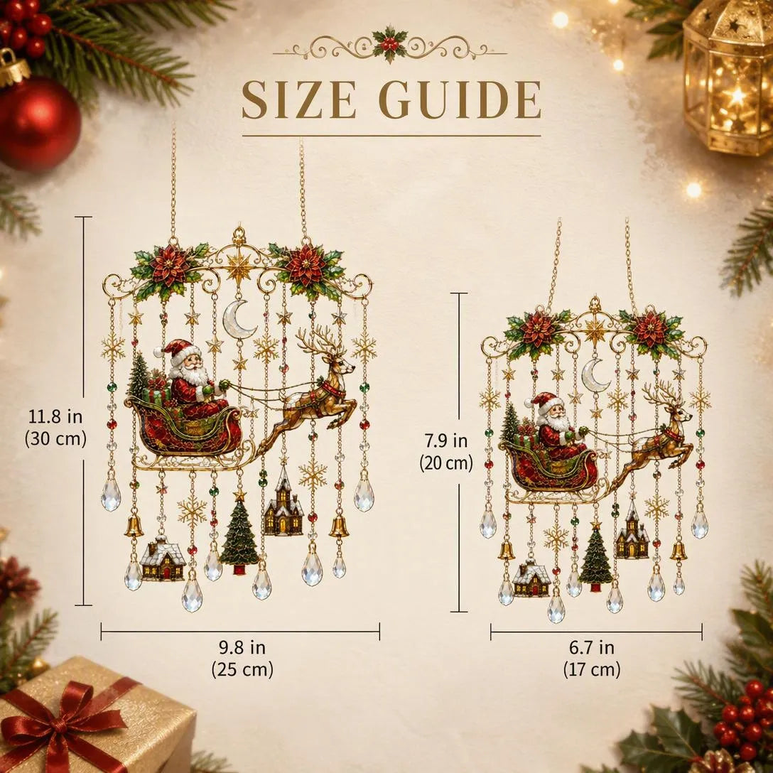 Handmade Christmas Stained Glass Window Hanging