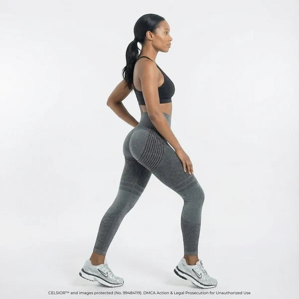 High-Waist Hüft-Lifting Yoga Leggings – Schnelltrocknende Stretch-Fitnesshose