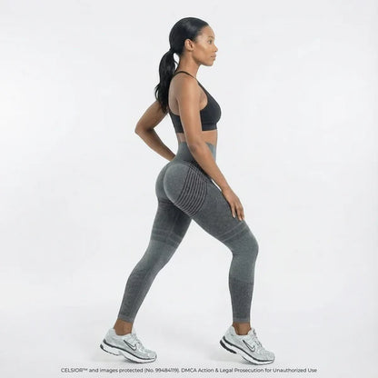 High-Waist Hüft-Lifting Yoga Leggings – Schnelltrocknende Stretch-Fitnesshose