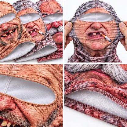 🎁Funny Old Man Face Balaclava – Warm Wind-Resistant Winter Ski Mask