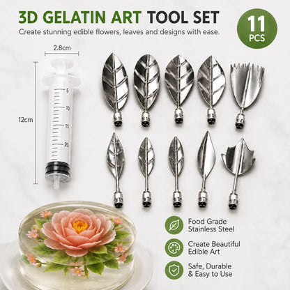 11-Piece 3D Gelatin Art Decorating Tool Set