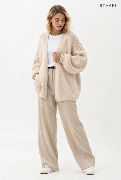 Women's Oversized Lightweight Open Front Cardigan Sweater