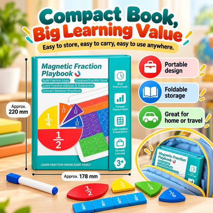 🎁Magnetic Fraction Learning Book – Hands-On Math Manipulative for Kids