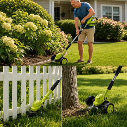 🌿21V Cordless 3-in-1 Grass Trimmer, Edger & Mini Mower