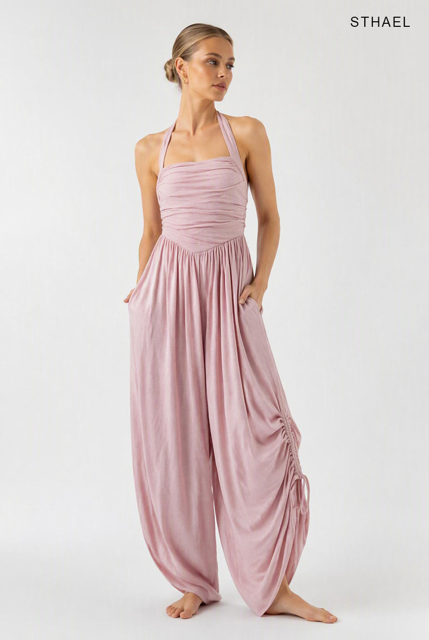 Women's Square Neck Wide-Leg Jumpsuit