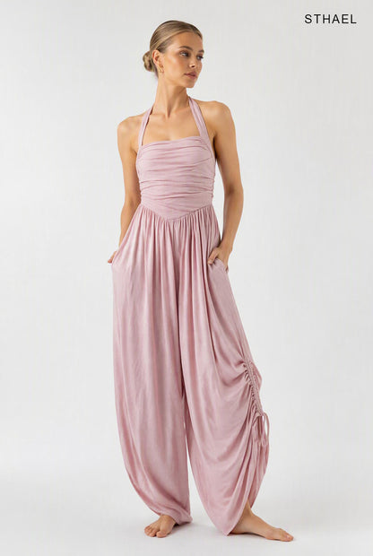 Women's Square Neck Wide-Leg Jumpsuit