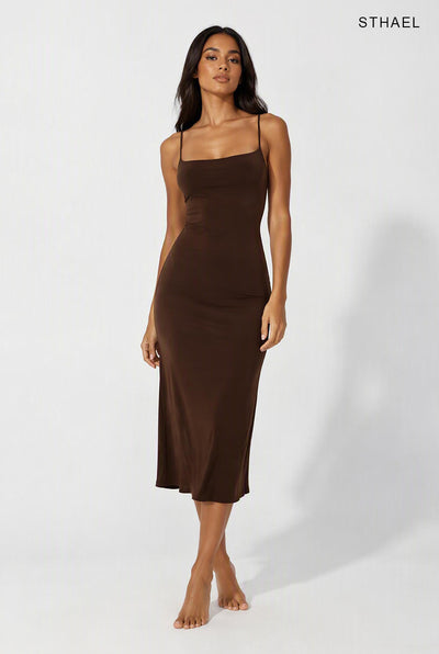 Damen Bodycon Camisole Midikleid