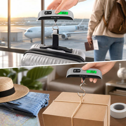 Portable Digital Hanging Luggage Scale with Backlit LCD Display