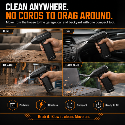 💨 Cordless Turbo Air Duster for Cars. Garages & Workspaces
