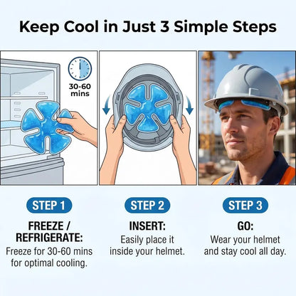 ❄️Reusable Cooling Gel Ice Packs for Hard Hats & Caps