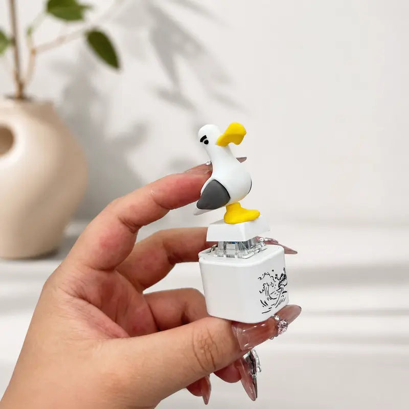 Seagull MINE! Button Keychain – Real Sound & LED Light Funny Interactive Gift
