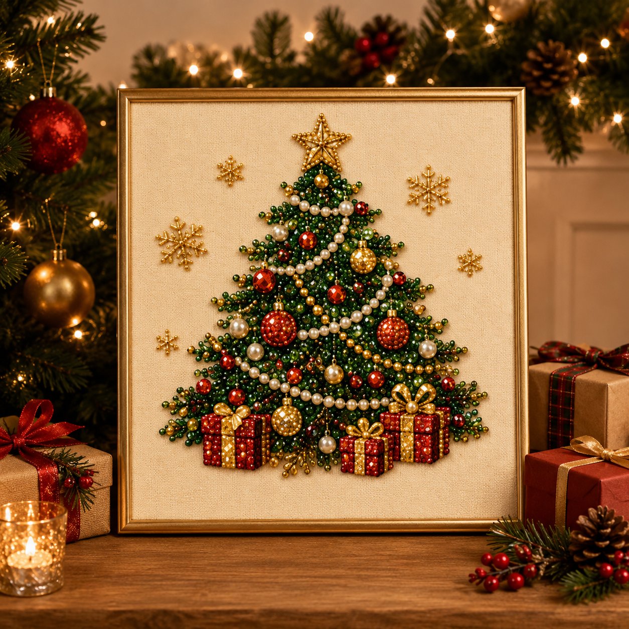 DIY Christmas Pearl Diamond Painting Kit