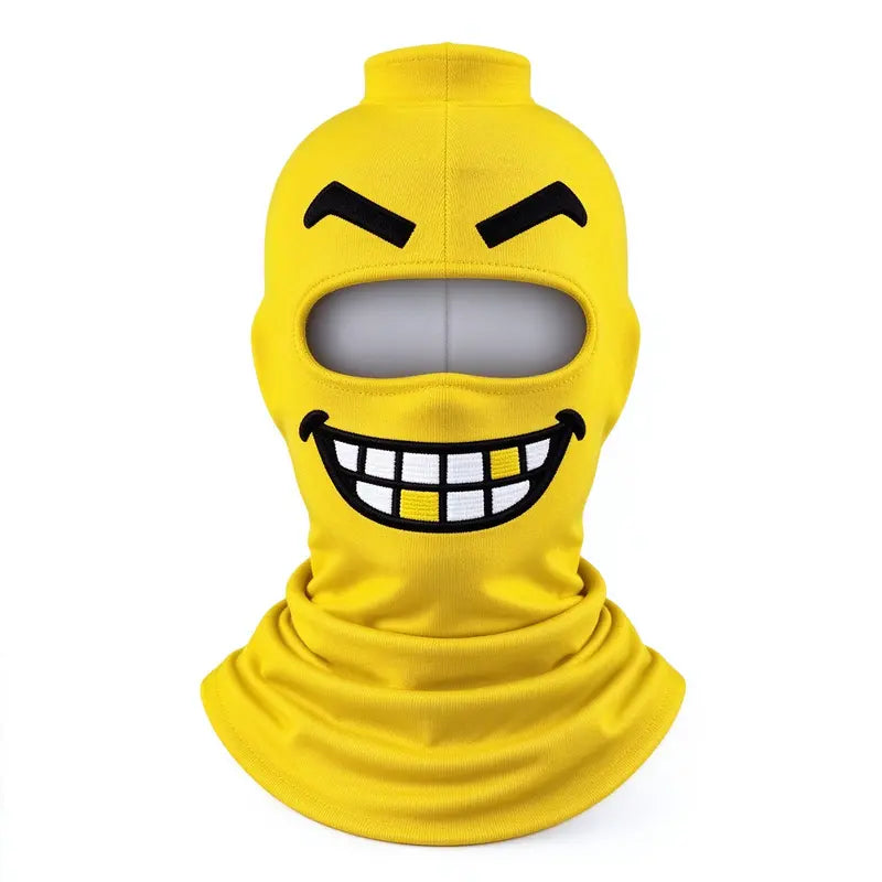 🎁Funny Smiley Face Ski Mask – Lightweight Knit Winter Balaclava for Skiing & Snowboarding
