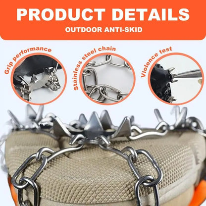 🎁Lightweight 8-Claw Ice Cleats for Shoes &amp; Boots – Anti-Slip Snow Grips