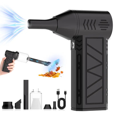 2-in-1 Akku-Druckluftspray & Staubsauger – 130.000 U/min wiederaufladbarer Turbo-Gebläse