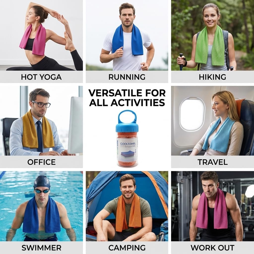 Soft Cooling Towel, Breathable Quick Dry Ice Towel